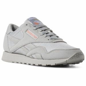 Reebok Classic Nylon TXT Turnschuhe Damen - Grau/Rosa/Gold - DE 215-KJY